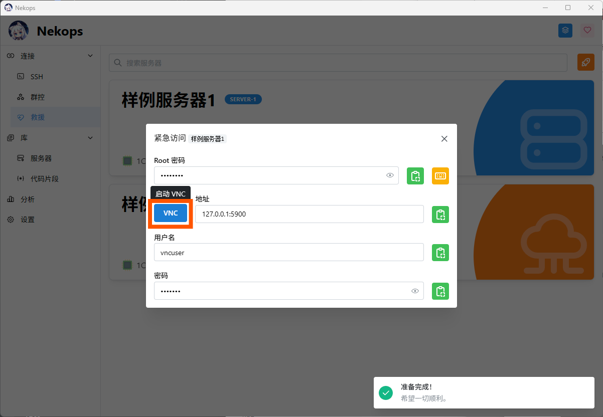 启动 VNC